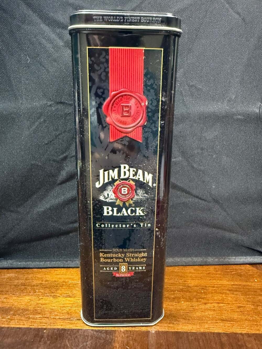 Jim Beam Black Collector's Tin Kentucky Bourbon Whiskey 11 Inch